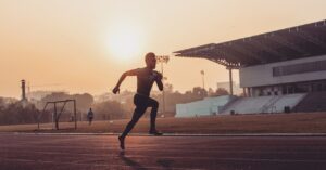 Man running to show increased endurance.