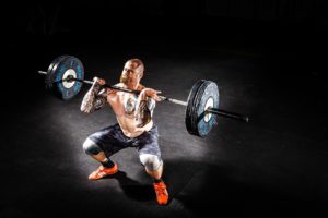 Man Using a Barbell