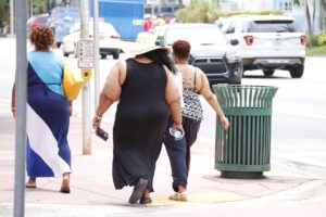 Obese Women Walking