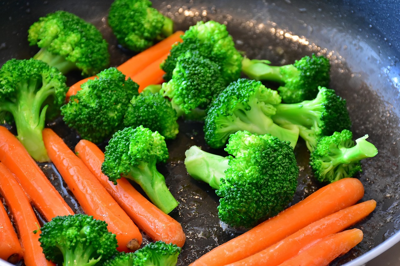 Broccoli and Carrots as Part of a Vegan Diet